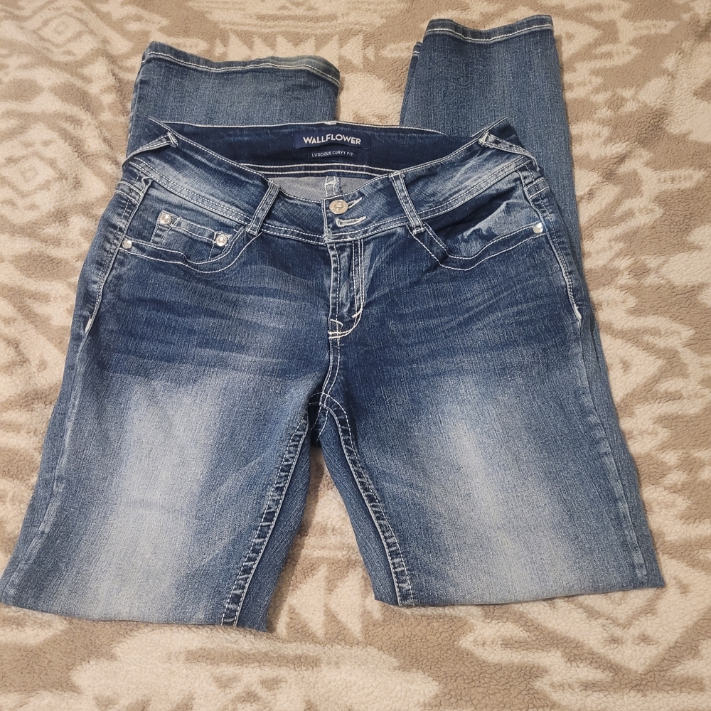 Wallflower Women’s Blue Denim Jeans. Luscious Curvy Fit. Size 9